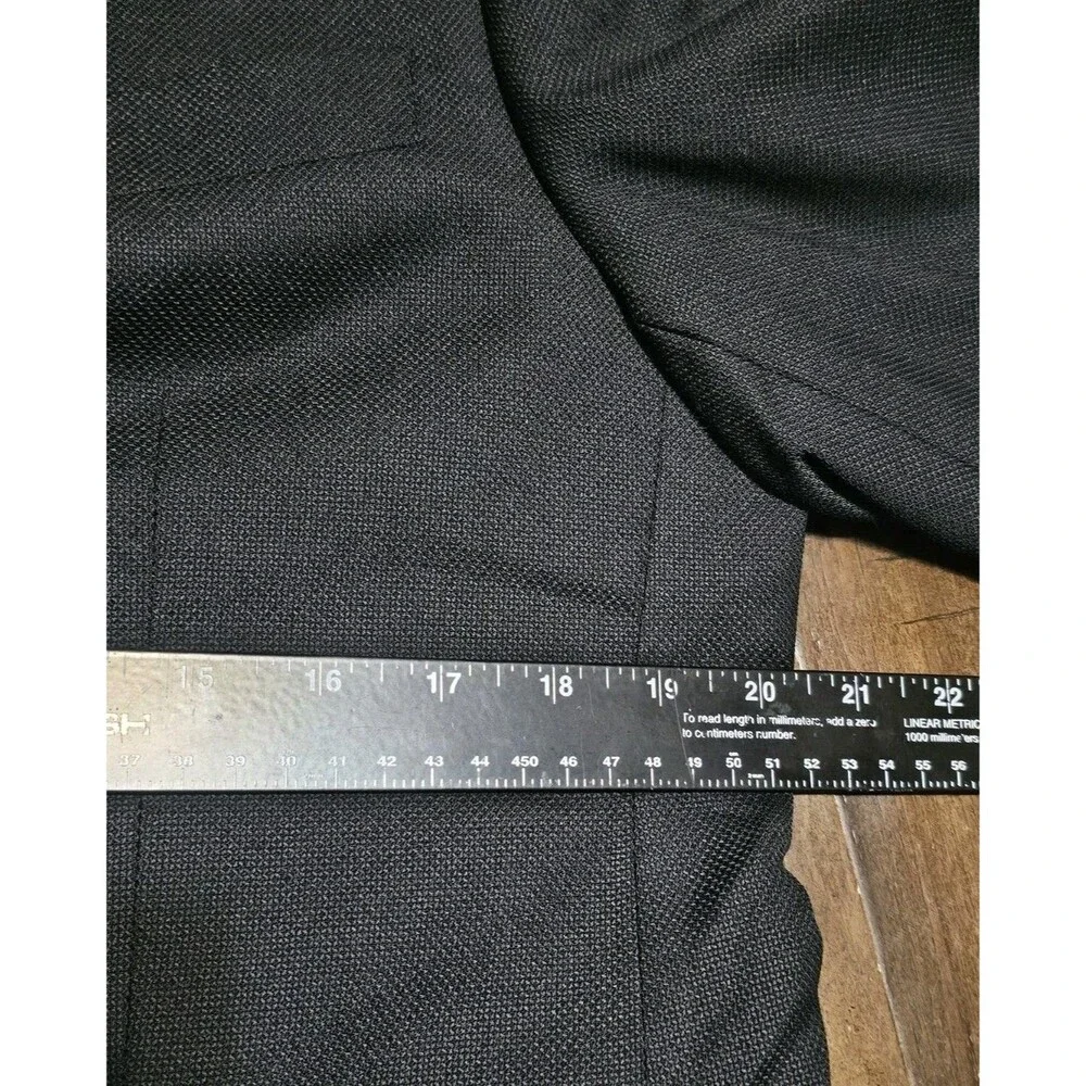 Joseph Abboud Heritage Blazer Mens 40 Short Black 100% Wool Reda Fabric Italy